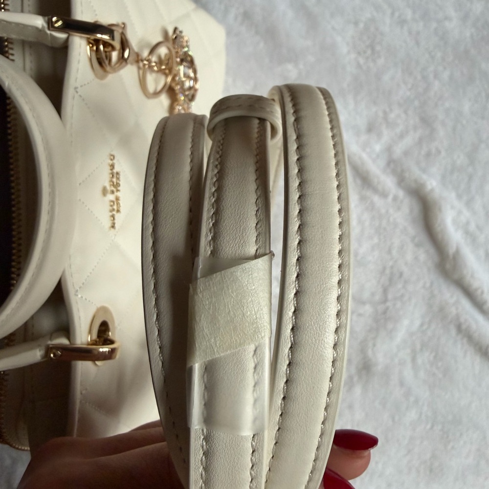 Kate Spade Cream Quilted Tote Bag - Picture 9 of 11